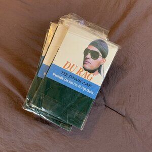 Du Rag Lot of 9 Dark Green Head Cap One Size Fits All Breathable